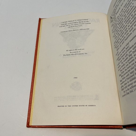 Vintage 1961 Raggedy Ann Stories By Johnny Gruelle Hardcover Book - Picture 12 of 16